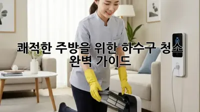 쾌적한 주방을 위한 하수구 청소 완벽 가이드